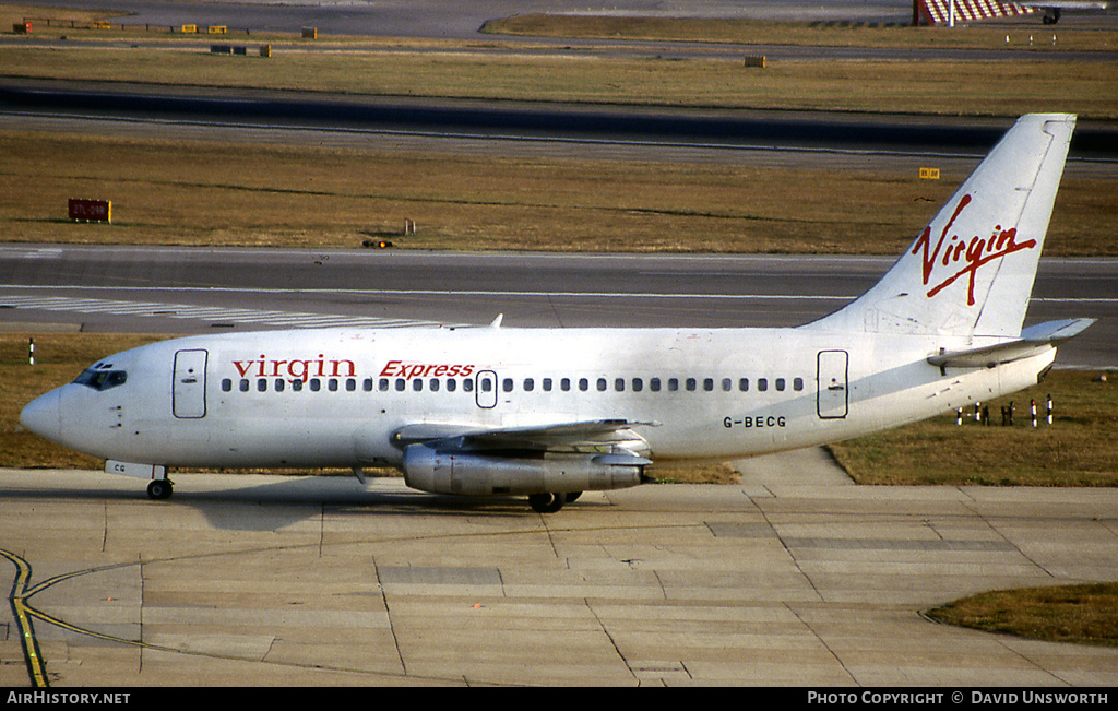 Aircraft Photo of G-BECG | Boeing 737-204/Adv | Virgin Express | AirHistory.net #199899
