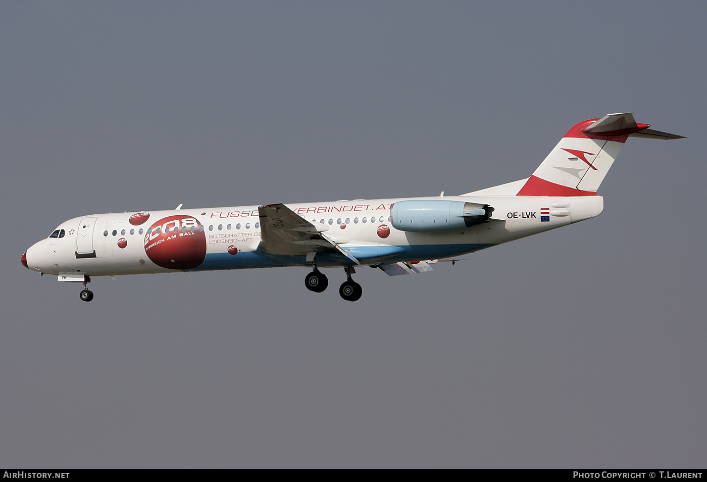 Aircraft Photo of OE-LVK | Fokker 100 (F28-0100) | Austrian Arrows | AirHistory.net #199965