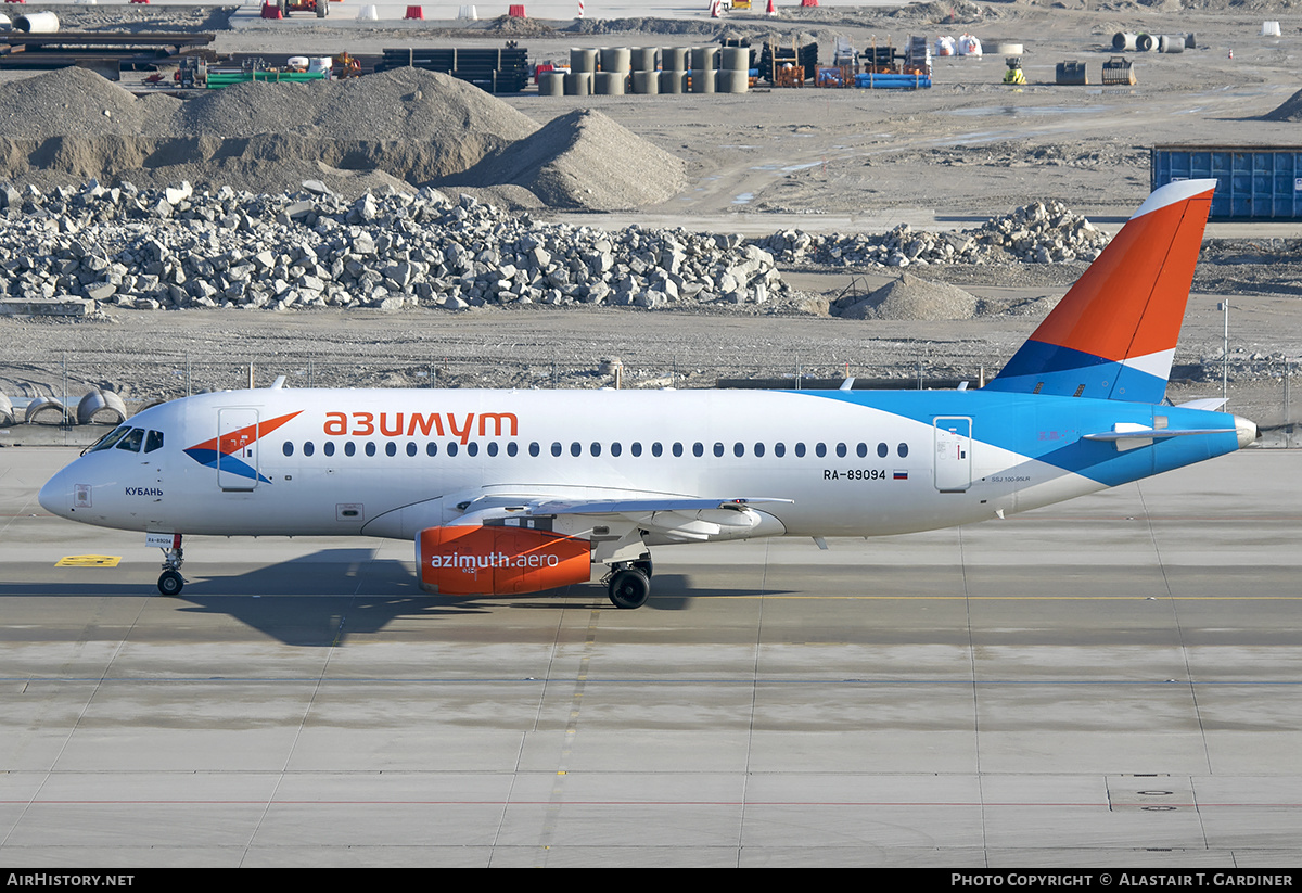 Aircraft Photo of RA-89094 | Sukhoi SSJ-100-95B-LR Superjet 100 (RRJ-95LR) | Azimuth Airlines | AirHistory.net #200027