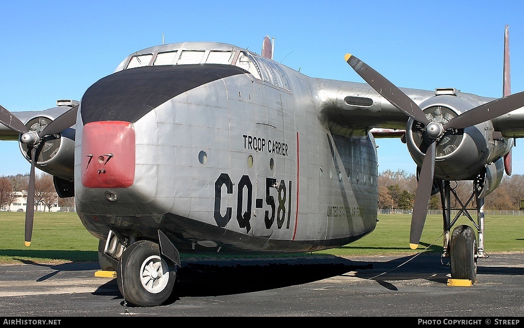 Aircraft Photo of 48-581 / 8581 | Fairchild C-82A Packet | USA - Air Force | AirHistory.net #200176