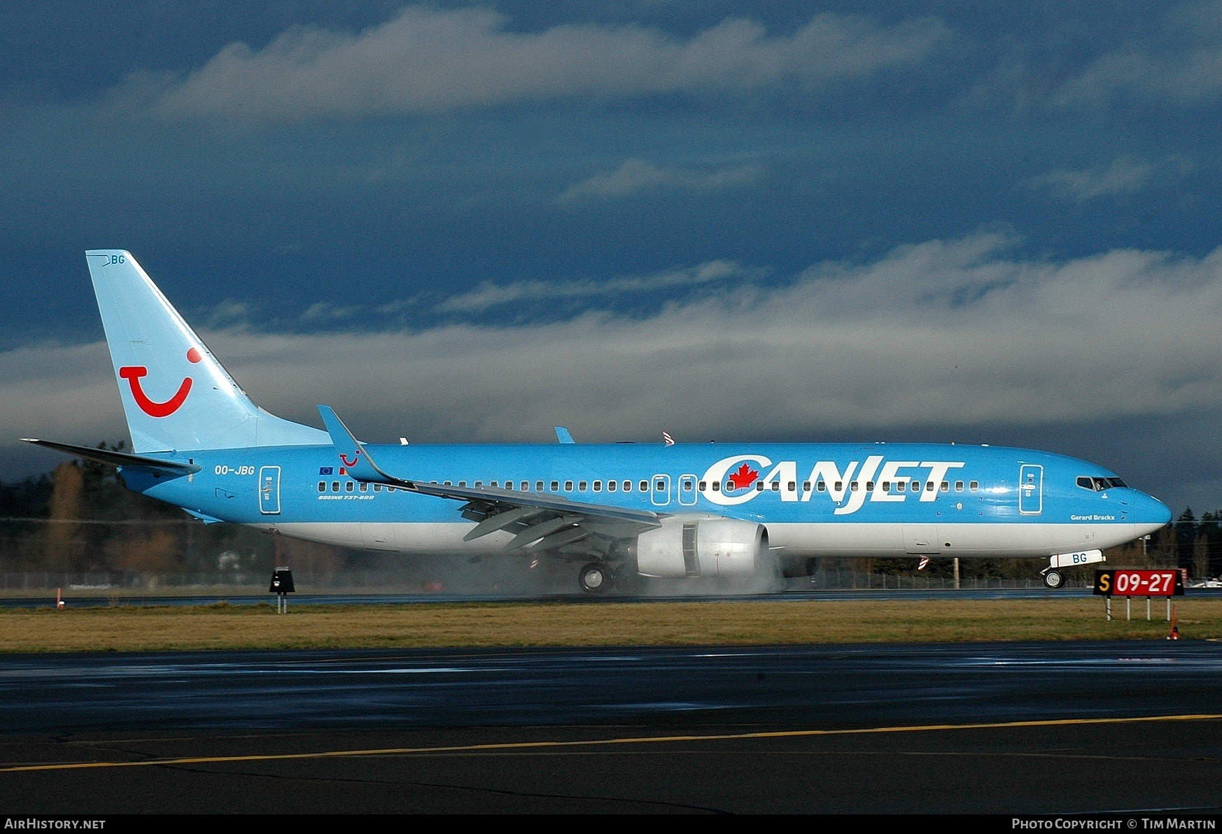 Aircraft Photo of OO-JBG | Boeing 737-8K5 | CanJet Airlines | AirHistory.net #200194