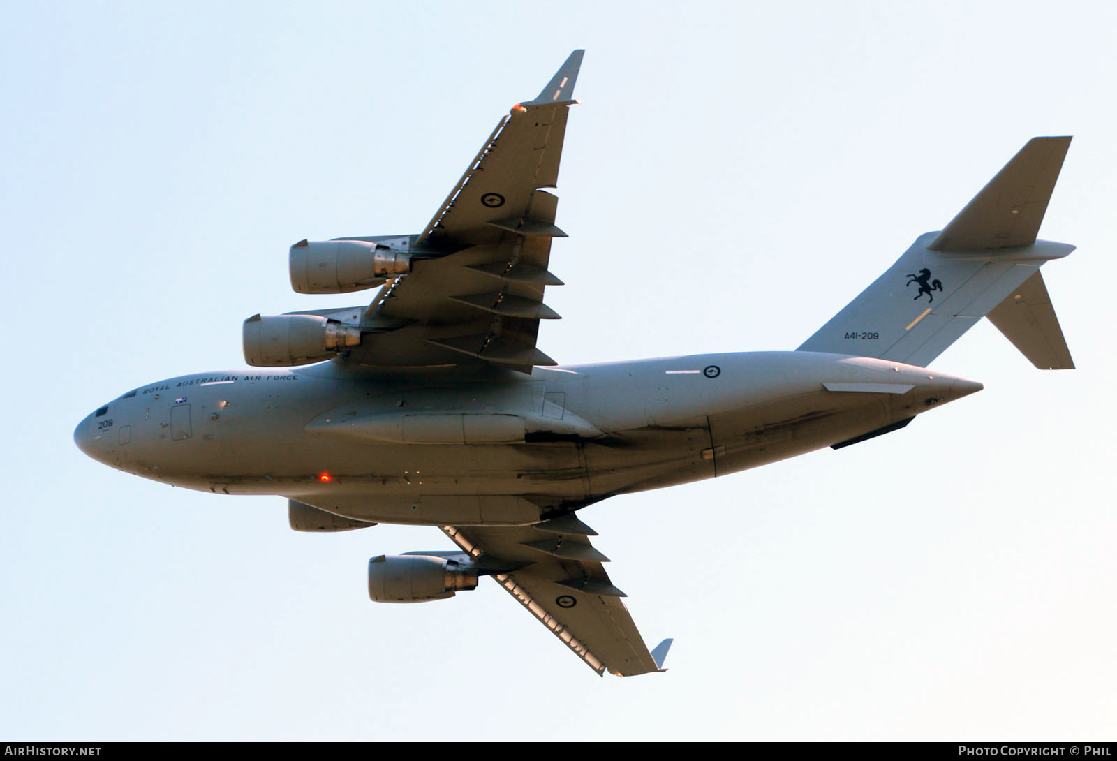 Aircraft Photo of A41-209 | Boeing C-17A Globemaster III | Australia - Air Force | AirHistory.net #200292