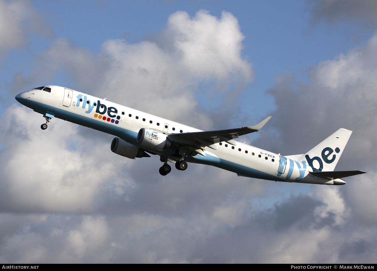 Aircraft Photo of G-FBEB | Embraer 195LR (ERJ-190-200LR) | Flybe | AirHistory.net #200321