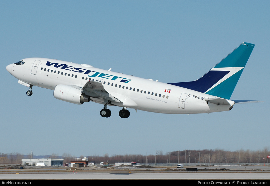 Aircraft Photo of C-FWBW | Boeing 737-7CT | WestJet | AirHistory.net #200374