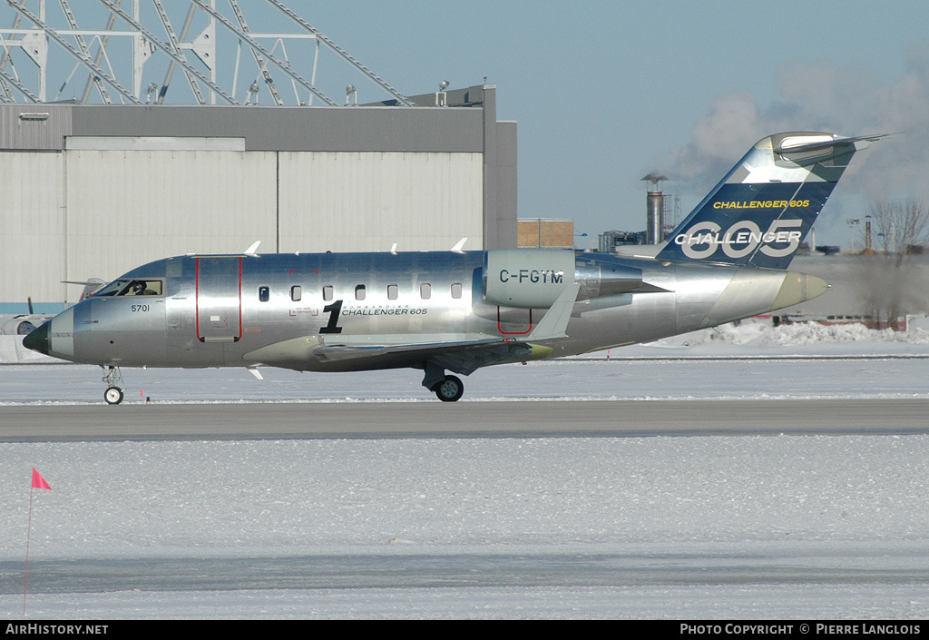 Aircraft Photo of C-FGYM | Bombardier Challenger 605 (CL-600-2B16) | Bombardier | AirHistory.net #200413