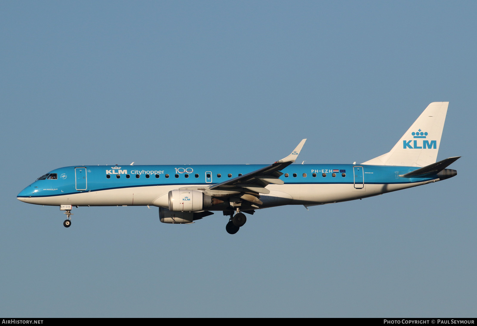 Aircraft Photo of PH-EZH | Embraer 190STD (ERJ-190-100STD) | KLM Cityhopper | AirHistory.net #200535