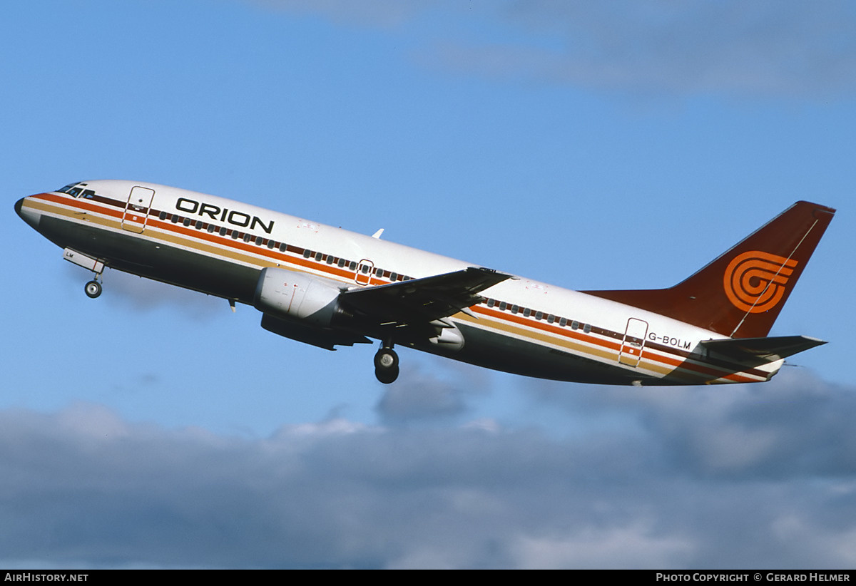 Aircraft Photo of G-BOLM | Boeing 737-3T0 | Orion Airways | AirHistory.net #200592