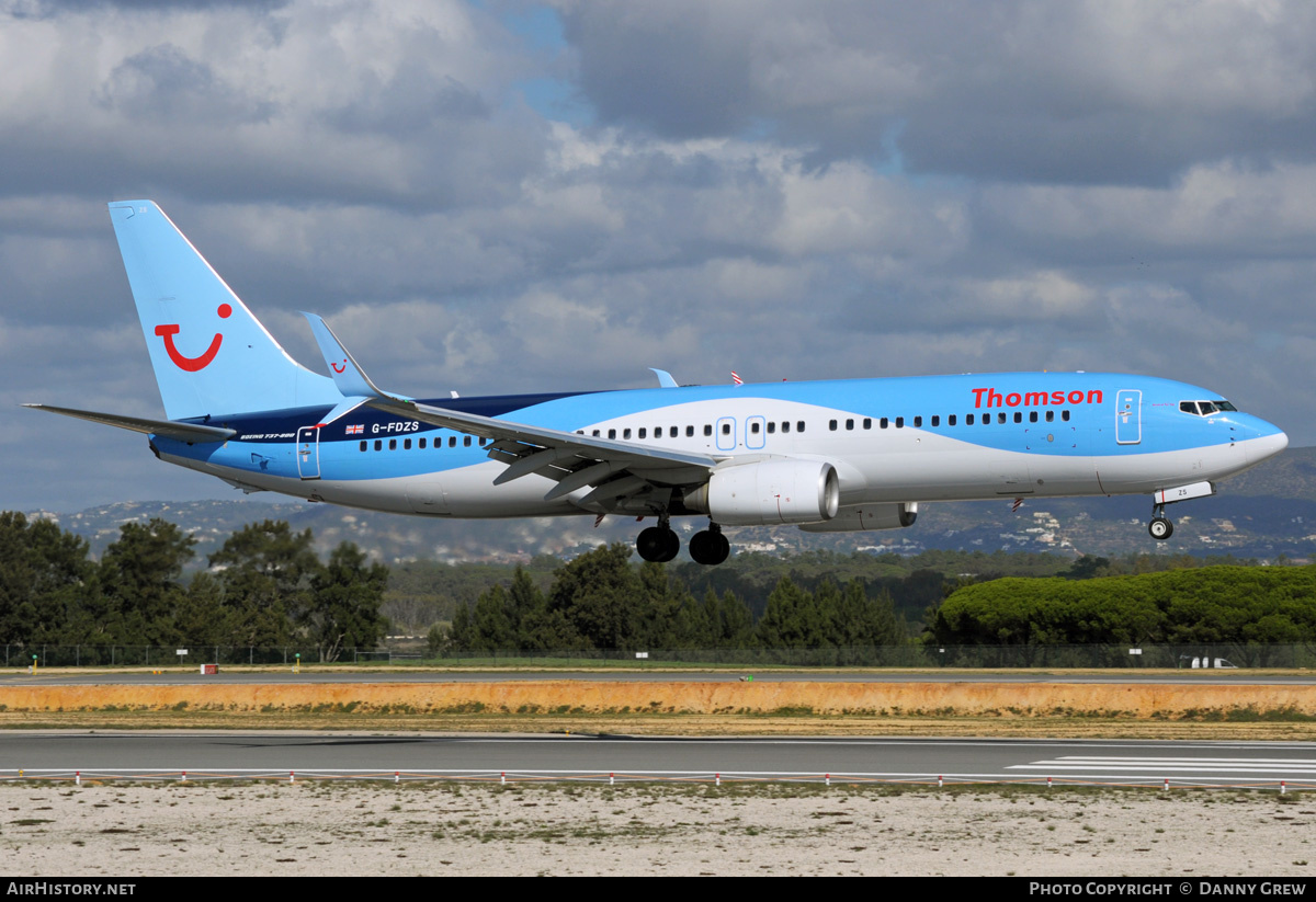 Aircraft Photo of G-FDZS | Boeing 737-8K5 | Thomson Airways | AirHistory.net #200721