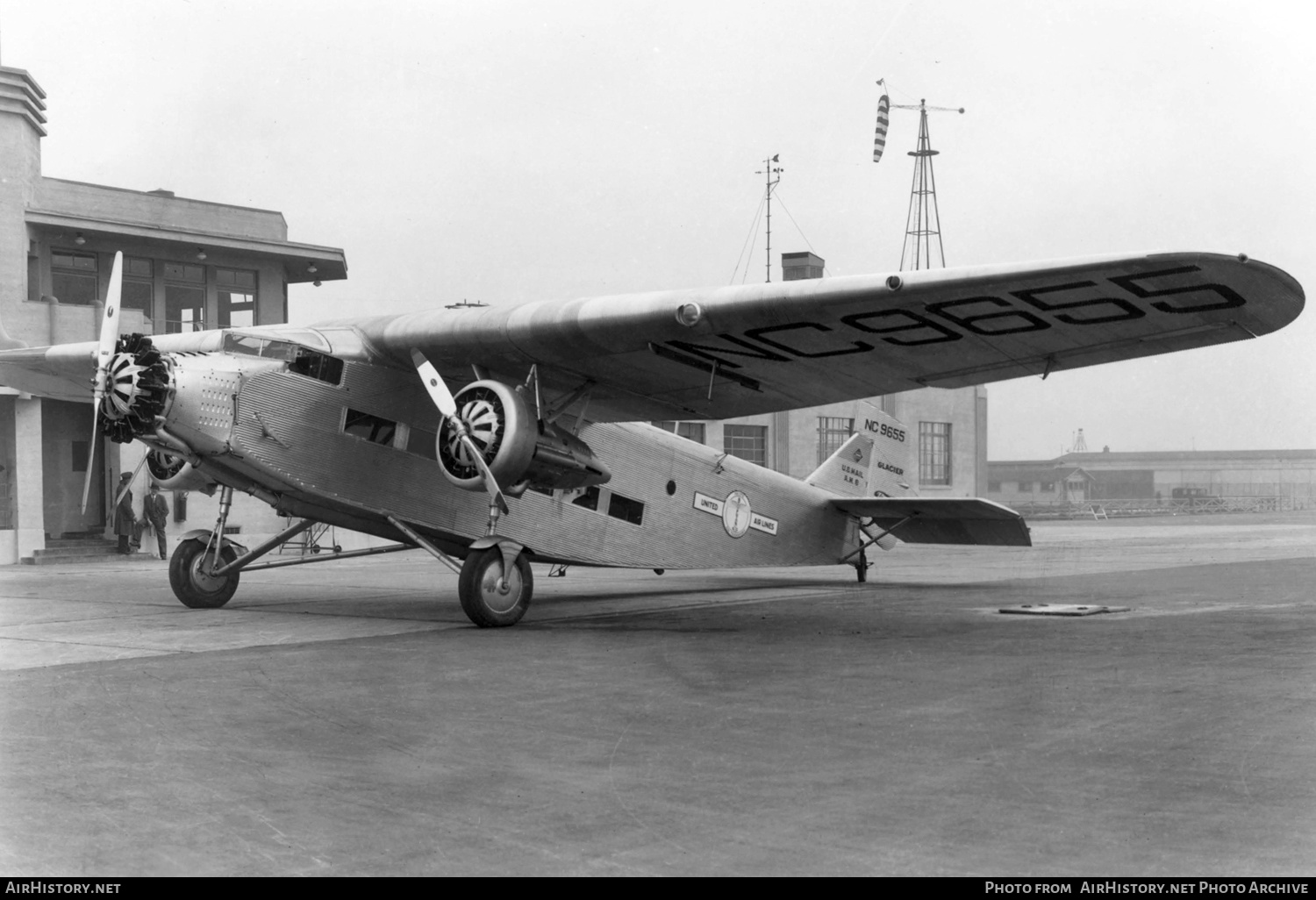 Aircraft Photo of NC9655 | Ford 5-AT-D Tri-Motor | United Air Lines | AirHistory.net #200722