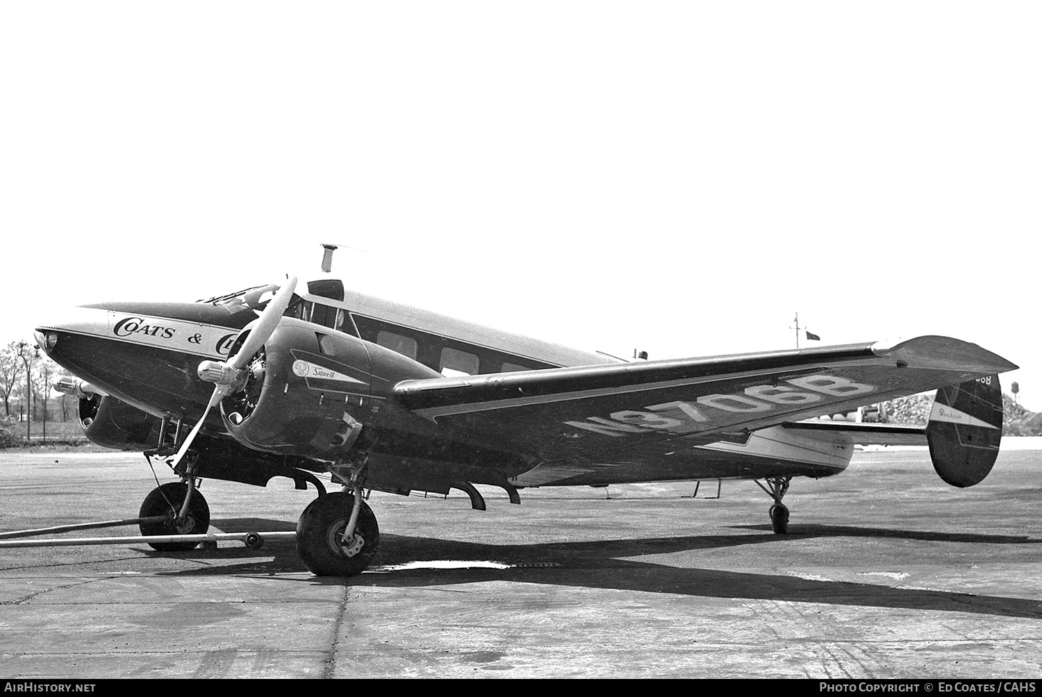 Aircraft Photo of N3706B | Beech E18S | Coats and Clarks Operations | AirHistory.net #200751