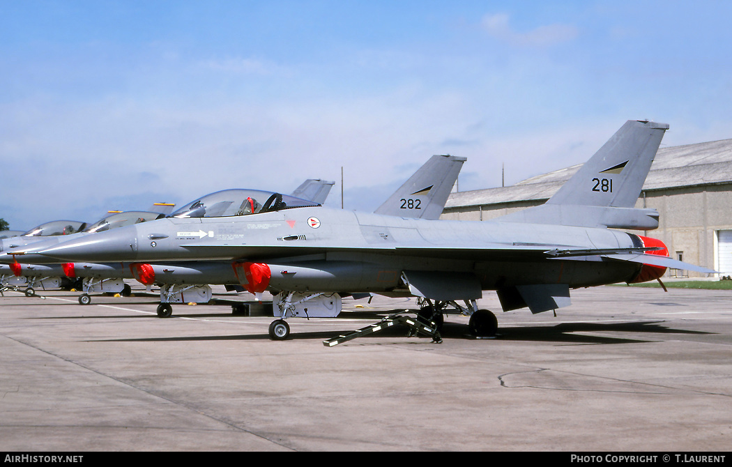 Aircraft Photo of 281 | General Dynamics F-16A Fighting Falcon | Norway - Air Force | AirHistory.net #200872