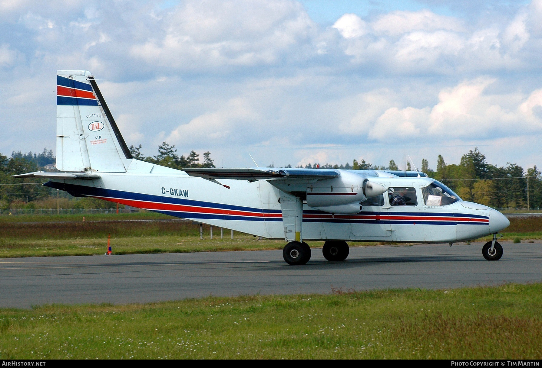 Aircraft Photo of C-GKAW | Britten-Norman BN-2A-8 Islander | Tsayta Air | AirHistory.net #201017