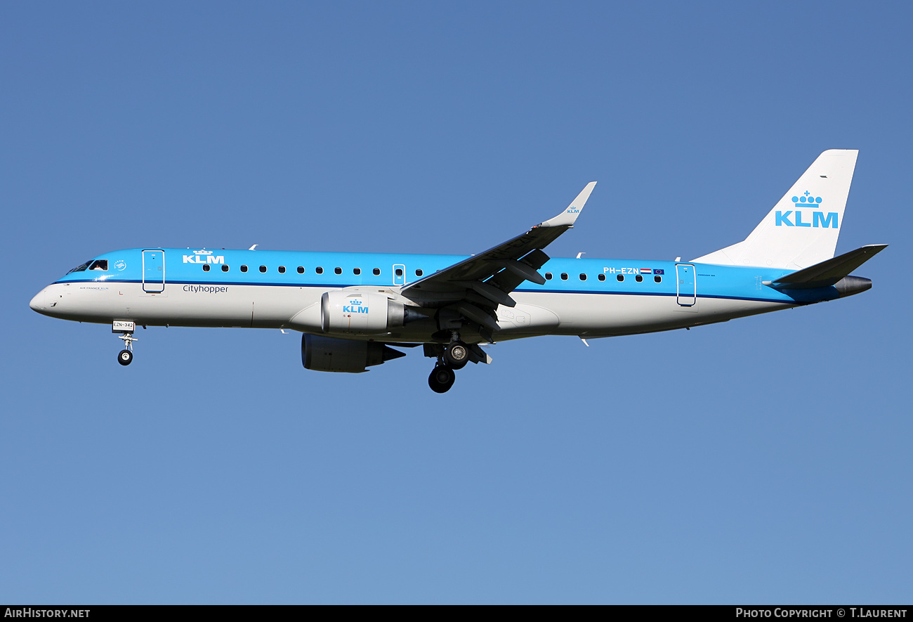 Aircraft Photo of PH-EZN | Embraer 190STD (ERJ-190-100STD) | KLM Cityhopper | AirHistory.net #201096