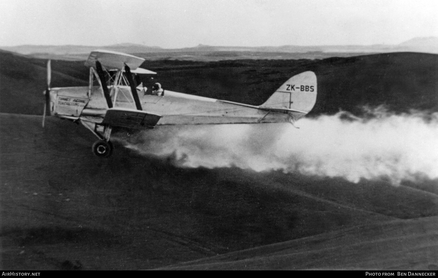 Aircraft Photo of ZK-BBS | De Havilland D.H. 82A Tiger Moth | Thames Aerial Topdressing - Tatco | AirHistory.net #201130