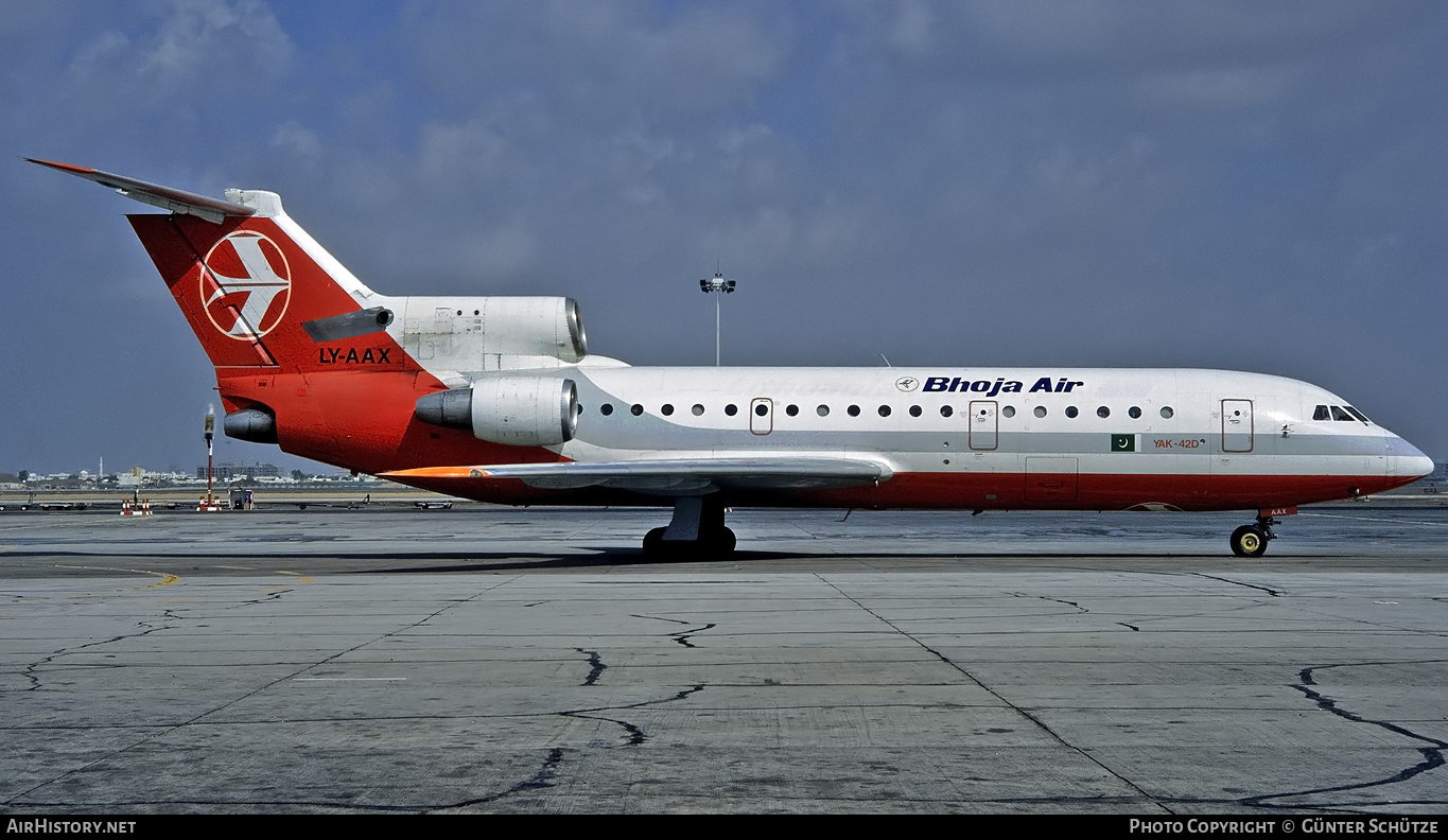 Aircraft Photo of LY-AAX | Yakovlev Yak-42D | Bhoja Air | AirHistory.net #201347