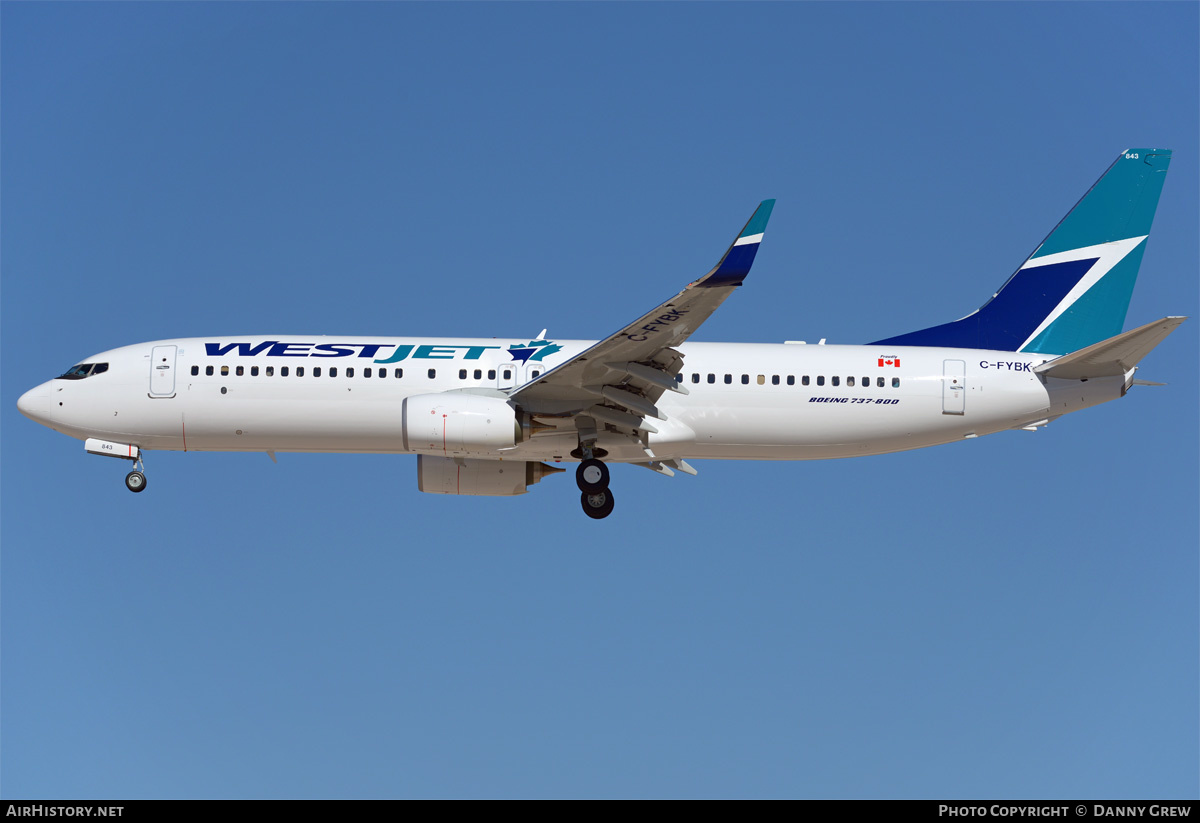 Aircraft Photo of C-FYBK | Boeing 737-8CT | WestJet | AirHistory.net #201675