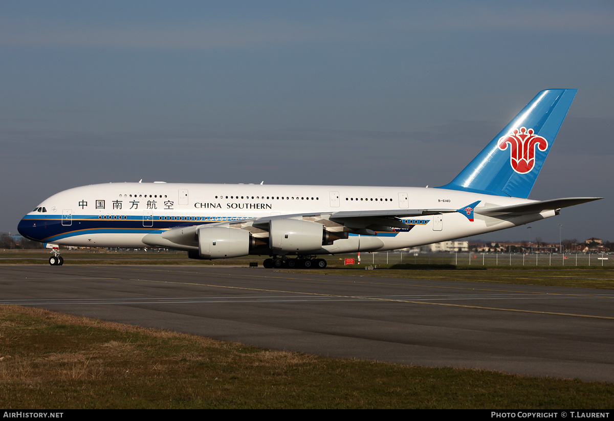 Aircraft Photo of B-6140 | Airbus A380-841 | China Southern Airlines | AirHistory.net #201690