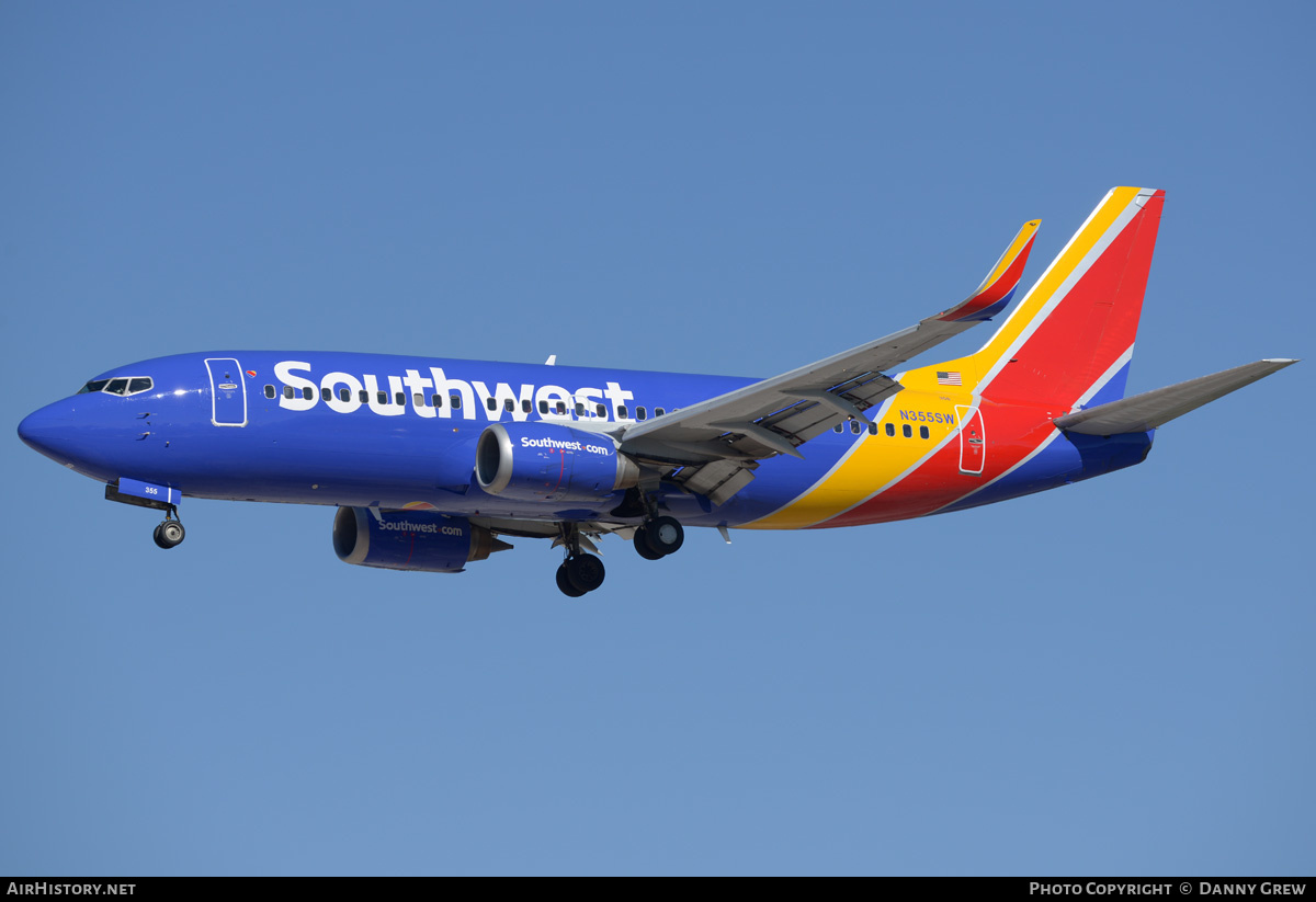 Aircraft Photo of N355SW | Boeing 737-3H4 | Southwest Airlines | AirHistory.net #201737