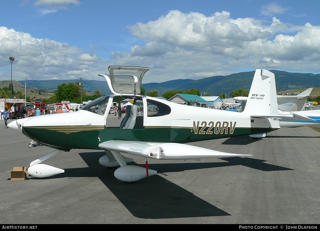 Aircraft Photo of N220RV | Van's RV-10 | AirHistory.net #201748