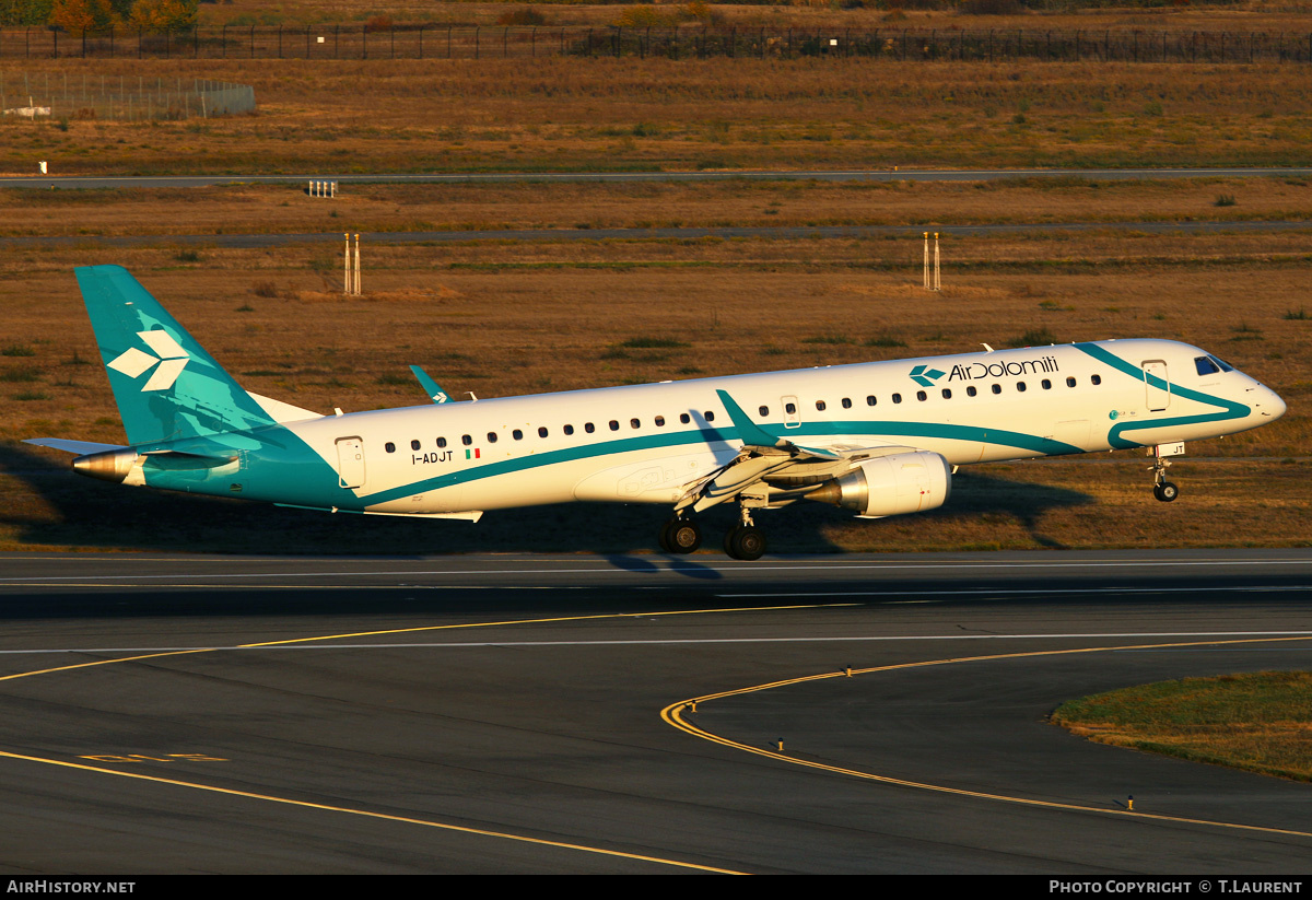 Aircraft Photo of I-ADJT | Embraer 195LR (ERJ-190-200LR) | Air Dolomiti | AirHistory.net #201759