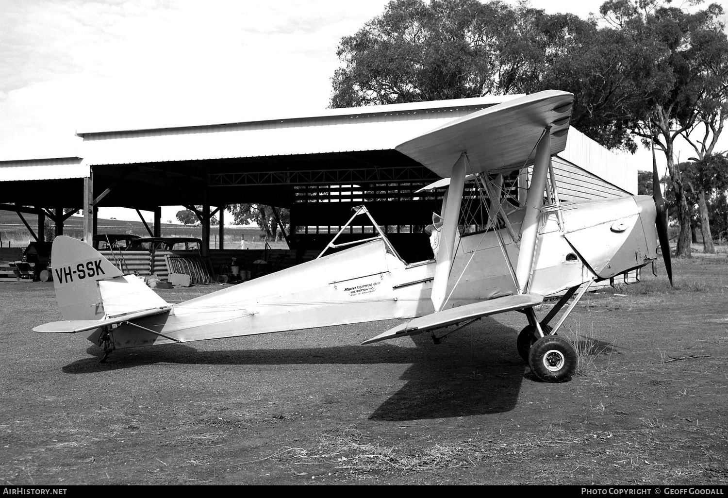 Aircraft Photo of VH-SSK | De Havilland D.H. 82A Tiger Moth | Ryan Equipment | AirHistory.net #201792