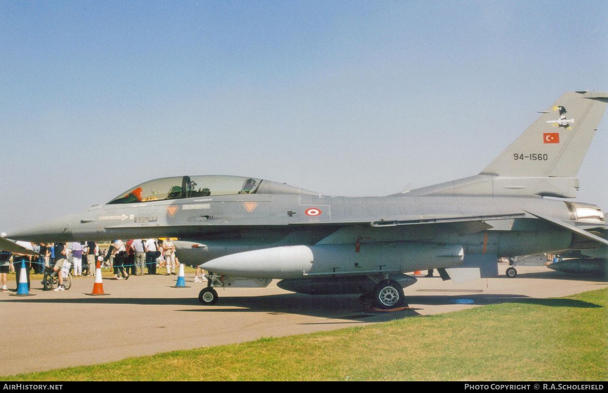 Aircraft Photo of 94-1560 | General Dynamics F-16D Fighting Falcon | Turkey - Air Force | AirHistory.net #201970