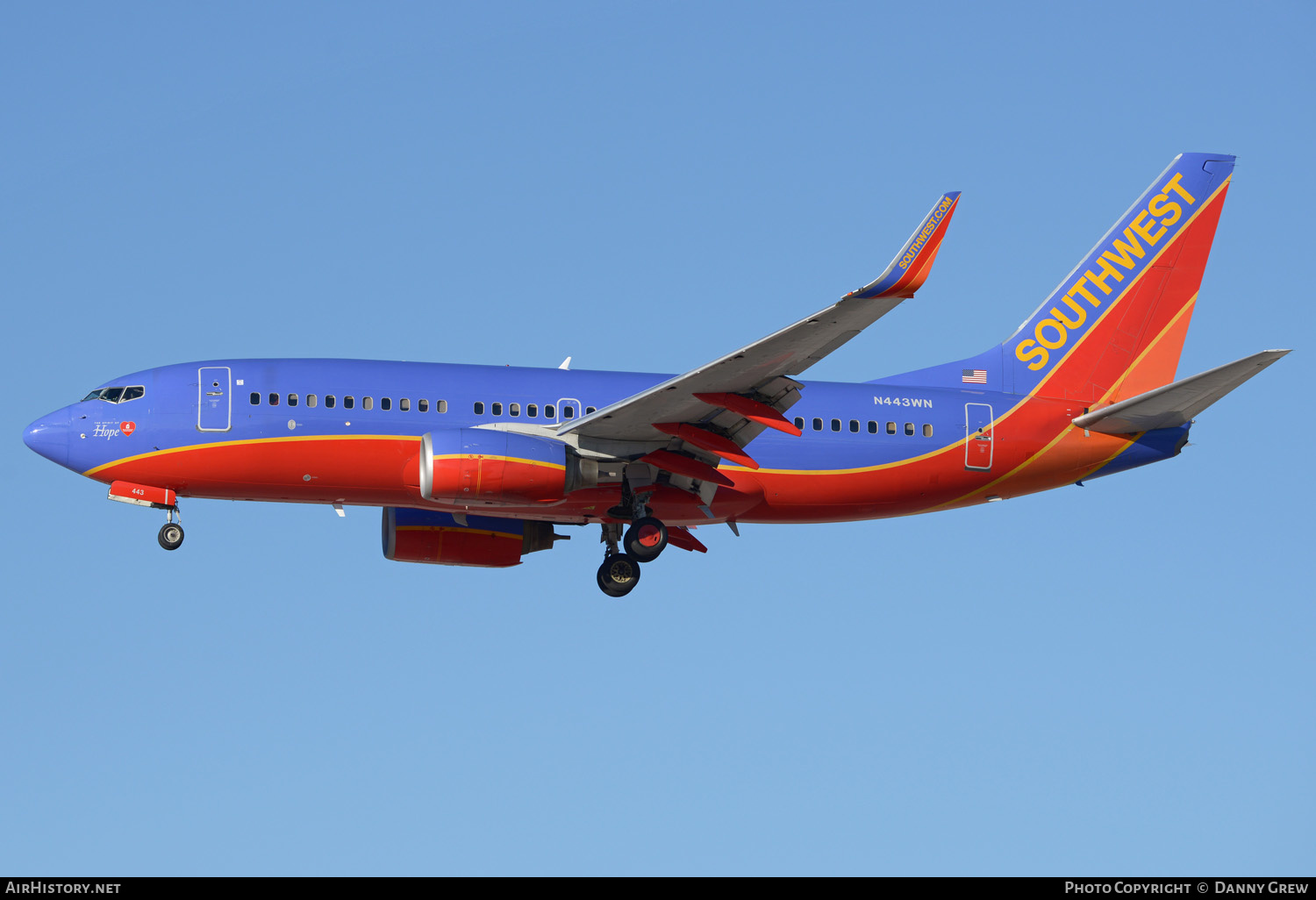 Aircraft Photo of N443WN | Boeing 737-7H4 | Southwest Airlines | AirHistory.net #201992