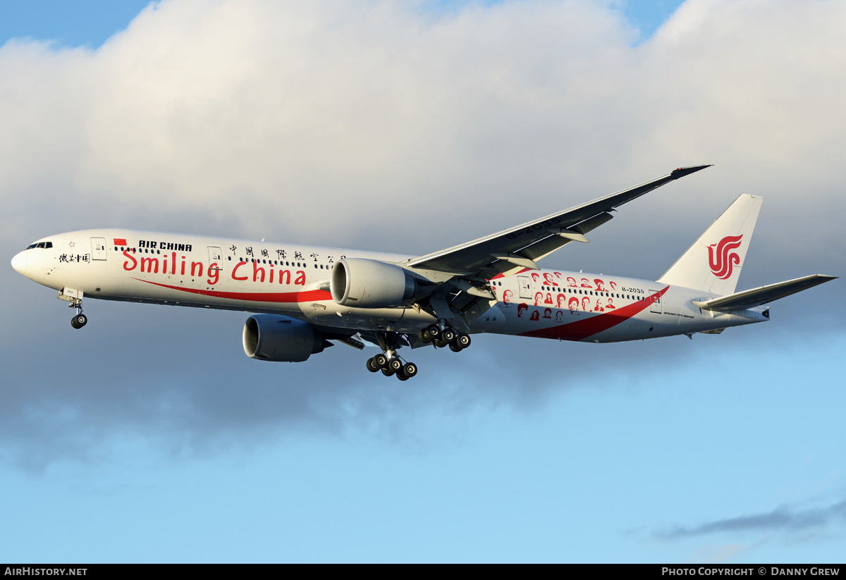 Aircraft Photo of B-2035 | Boeing 777-39L/ER | Air China | AirHistory.net #202199