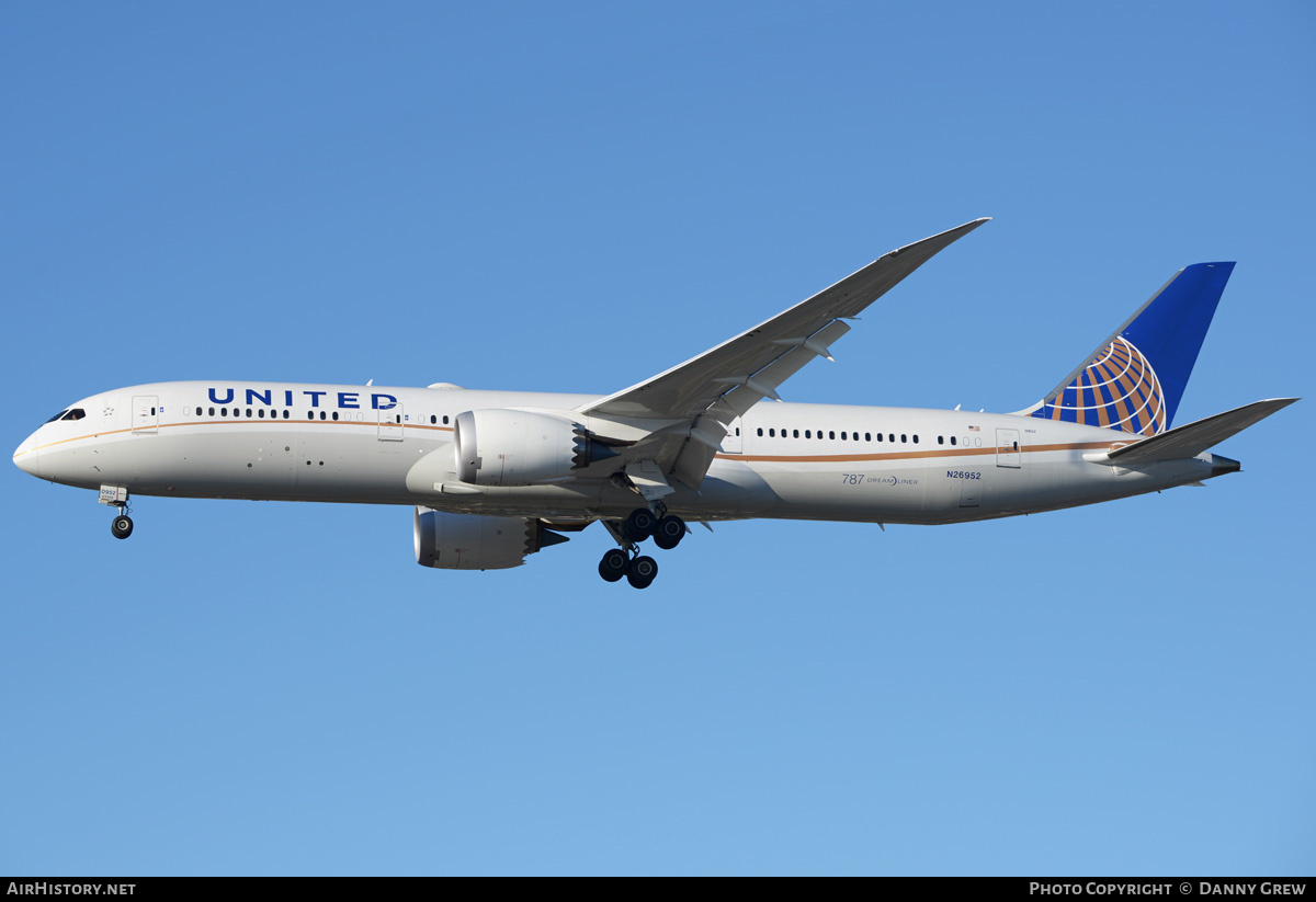 Aircraft Photo of N26952 | Boeing 787-9 Dreamliner | United Airlines | AirHistory.net #202200