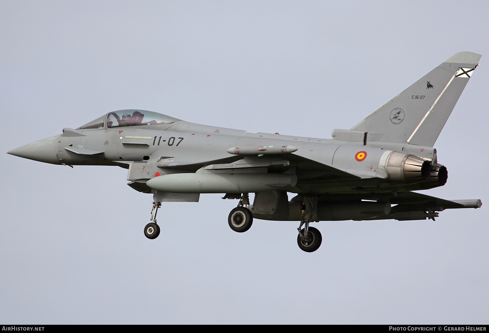 Aircraft Photo of C16-27 | Eurofighter EF-2000 Typhoon ... | Spain - Air Force | AirHistory.net #202283