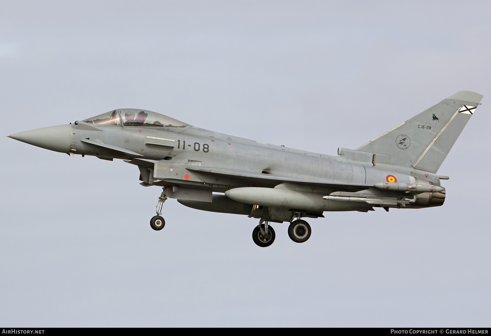 Aircraft Photo of C16-28 | Eurofighter EF-2000 Typhoon S | Spain - Air Force | AirHistory.net #202297