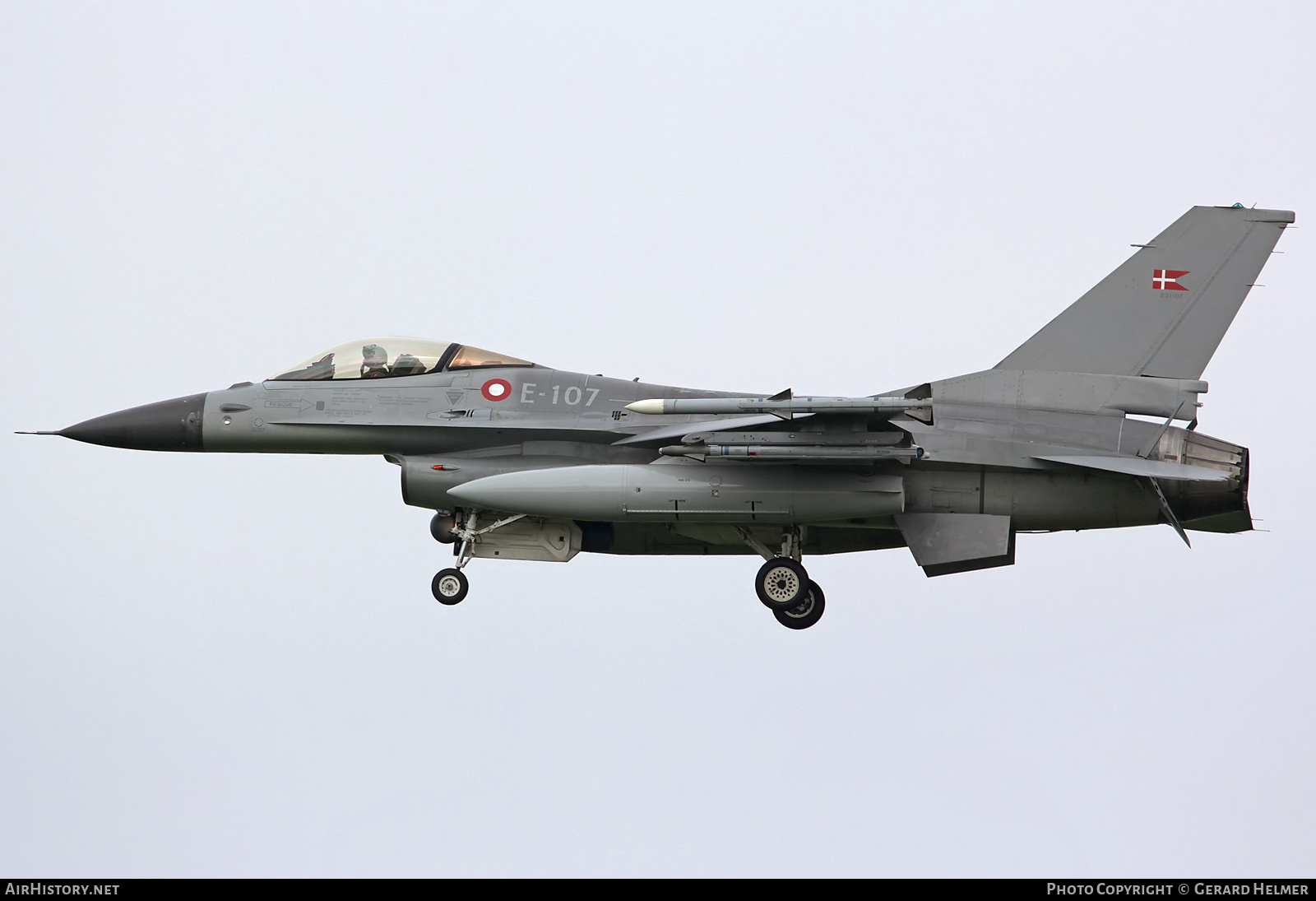 Aircraft Photo of E-107 | General Dynamics F-16AM Fighting Falcon | Denmark - Air Force | AirHistory.net #202314