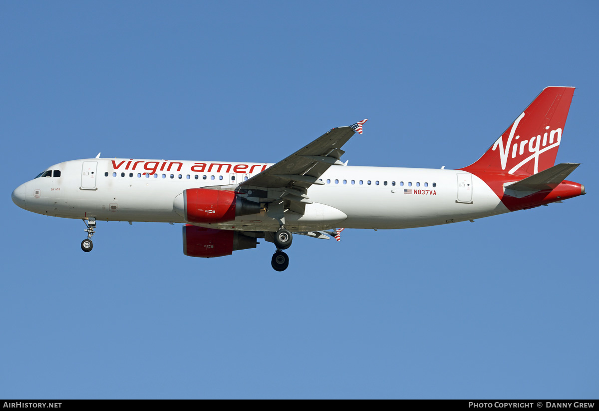 Aircraft Photo of N837VA | Airbus A320-214 | Virgin America | AirHistory.net #202366
