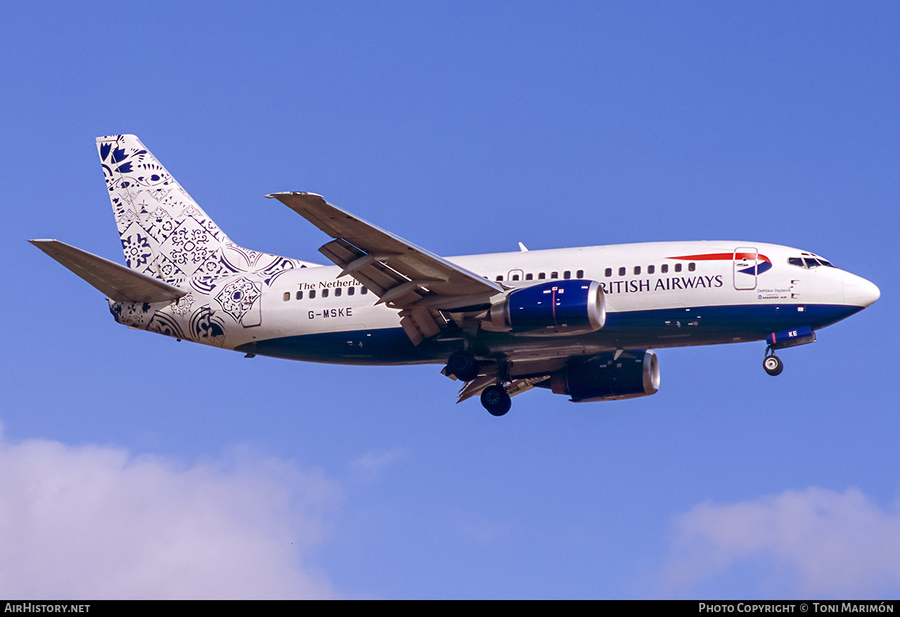 Aircraft Photo of G-MSKE | Boeing 737-5L9 | British Airways | AirHistory.net #202492