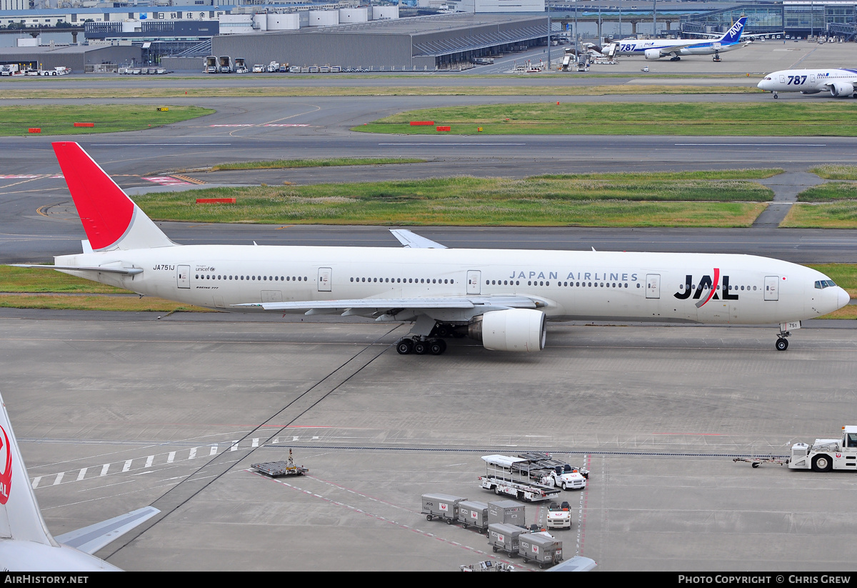 Aircraft Photo of JA751J | Boeing 777-346 | Japan Airlines - JAL | AirHistory.net #202641