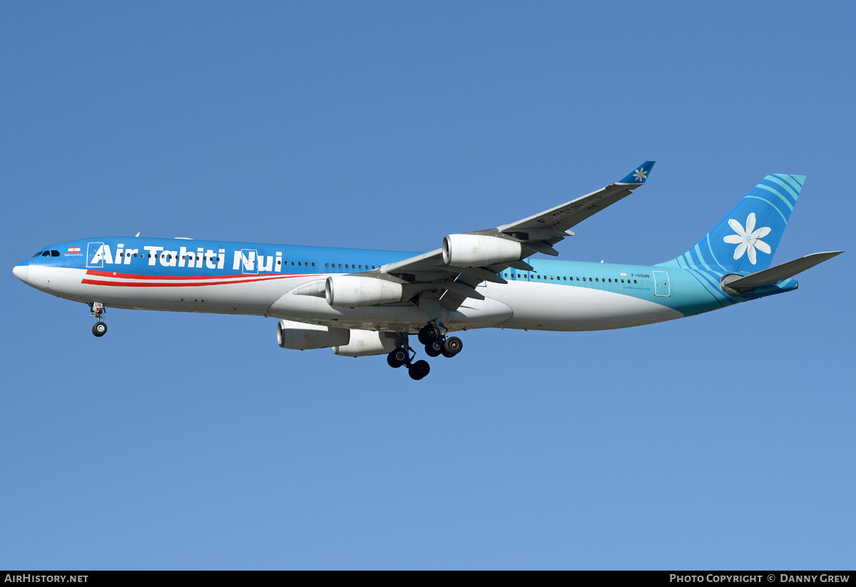 Aircraft Photo of F-OSUN | Airbus A340-313X | Air Tahiti Nui | AirHistory.net #202652