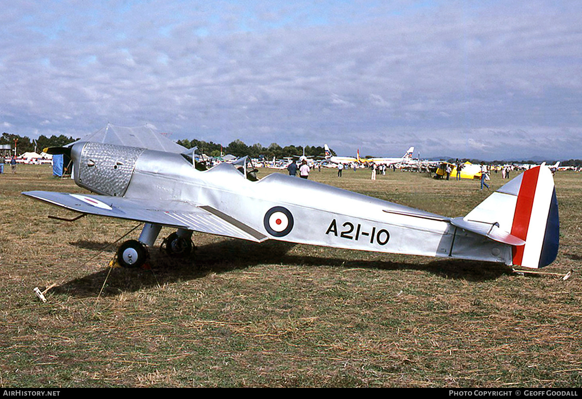 Aircraft Photo of VH-AIB / A21-10 | De Havilland D.H. 94 Moth Minor | Australia - Air Force | AirHistory.net #202680