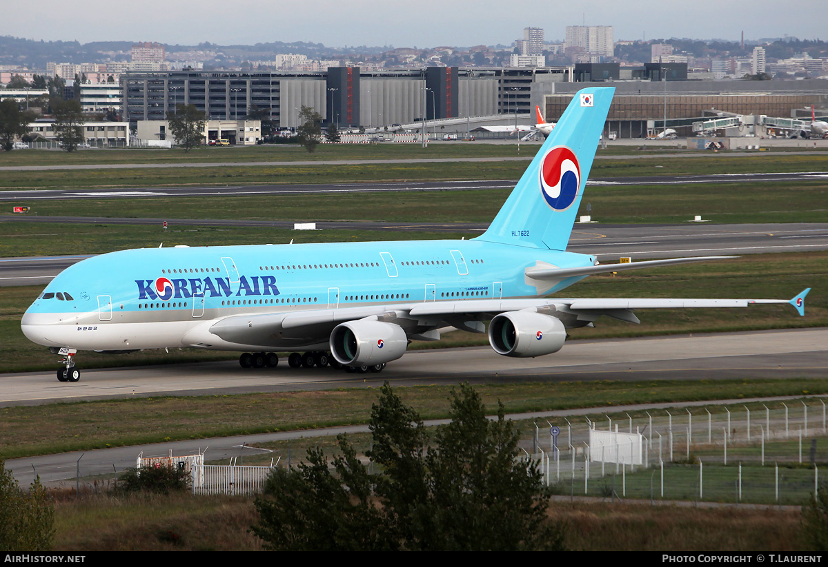 Aircraft Photo of HL7622 | Airbus A380-861 | Korean Air | AirHistory.net #202714