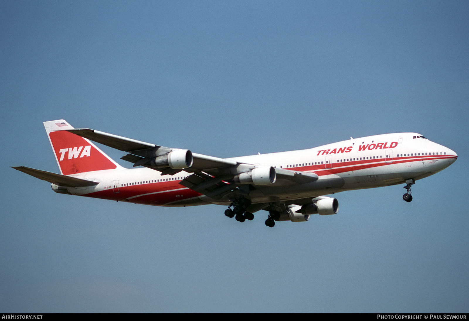 Aircraft Photo of N93104 | Boeing 747-131 | Trans World Airlines - TWA | AirHistory.net #202785