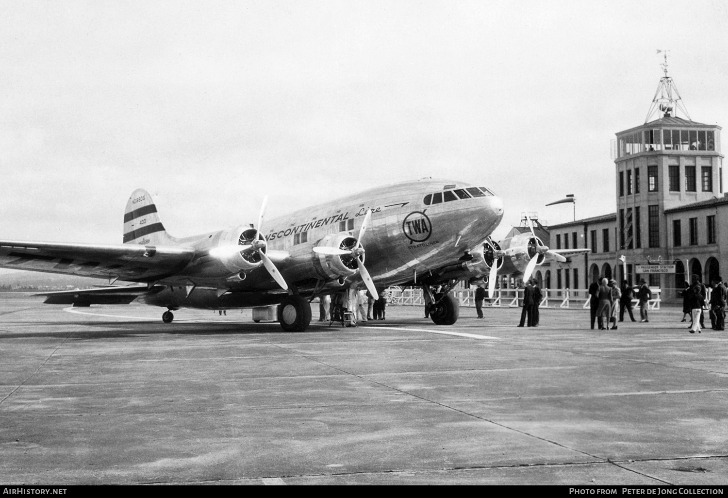 Aircraft Photo of NC19905 | Boeing 307B Stratoliner | TWA - Transcontinental and Western Air | AirHistory.net #202895