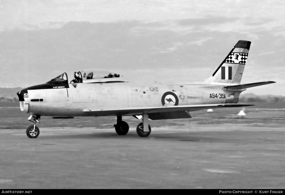 Aircraft Photo of A94-351 | Commonwealth CA-27 Sabre Mk32 | Australia - Air Force | AirHistory.net #202969