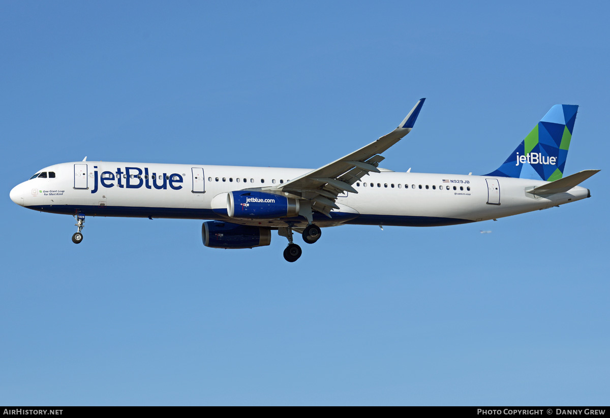 Aircraft Photo of N929JB | Airbus A321-231 | JetBlue Airways | AirHistory.net #203003