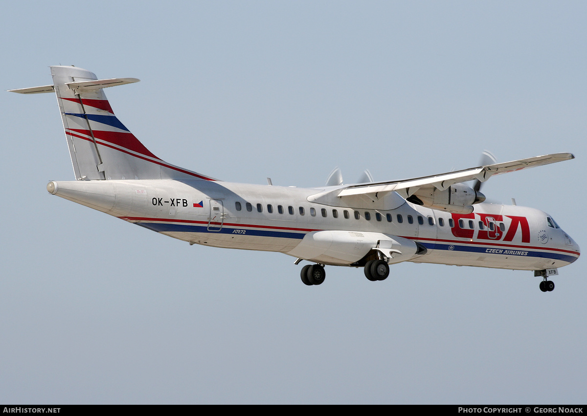 Aircraft Photo of OK-XFB | ATR ATR-72-202 | ČSA - Czech Airlines | AirHistory.net #203048