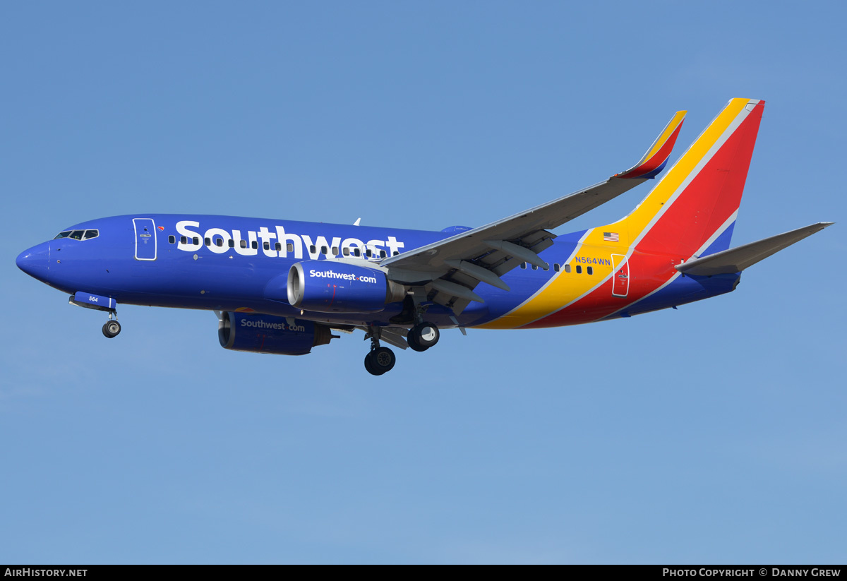 Aircraft Photo of N564WN | Boeing 737-73V | Southwest Airlines | AirHistory.net #203110