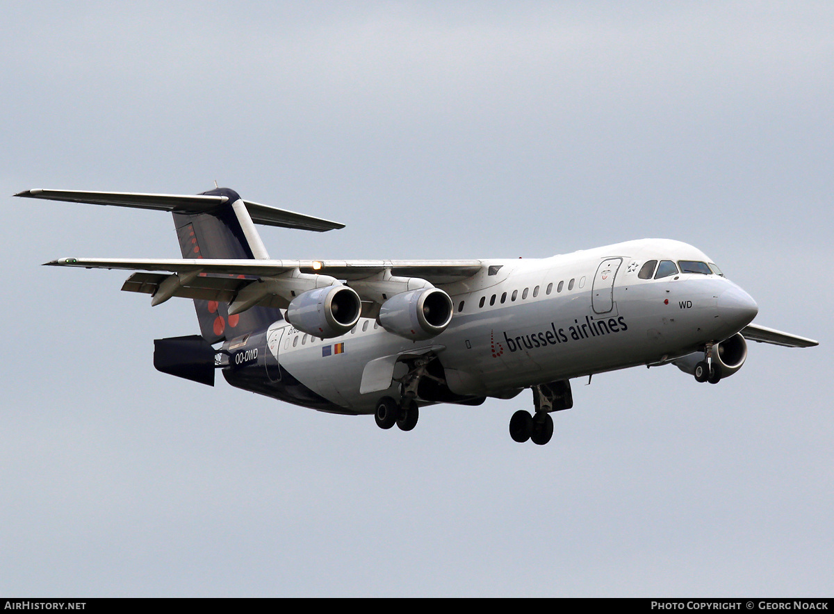 Aircraft Photo of OO-DWD | British Aerospace Avro 146-RJ100 | Brussels Airlines | AirHistory.net #203265