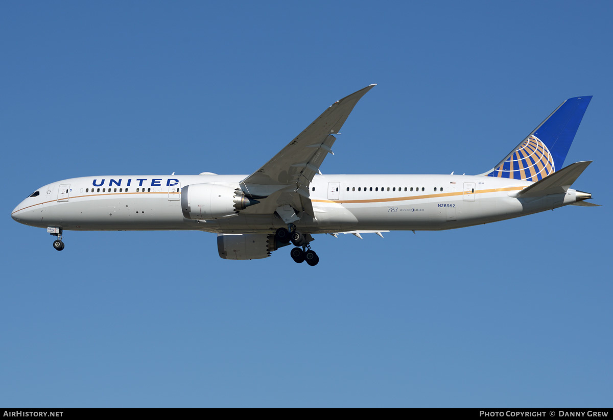 Aircraft Photo of N26952 | Boeing 787-9 Dreamliner | United Airlines | AirHistory.net #203344