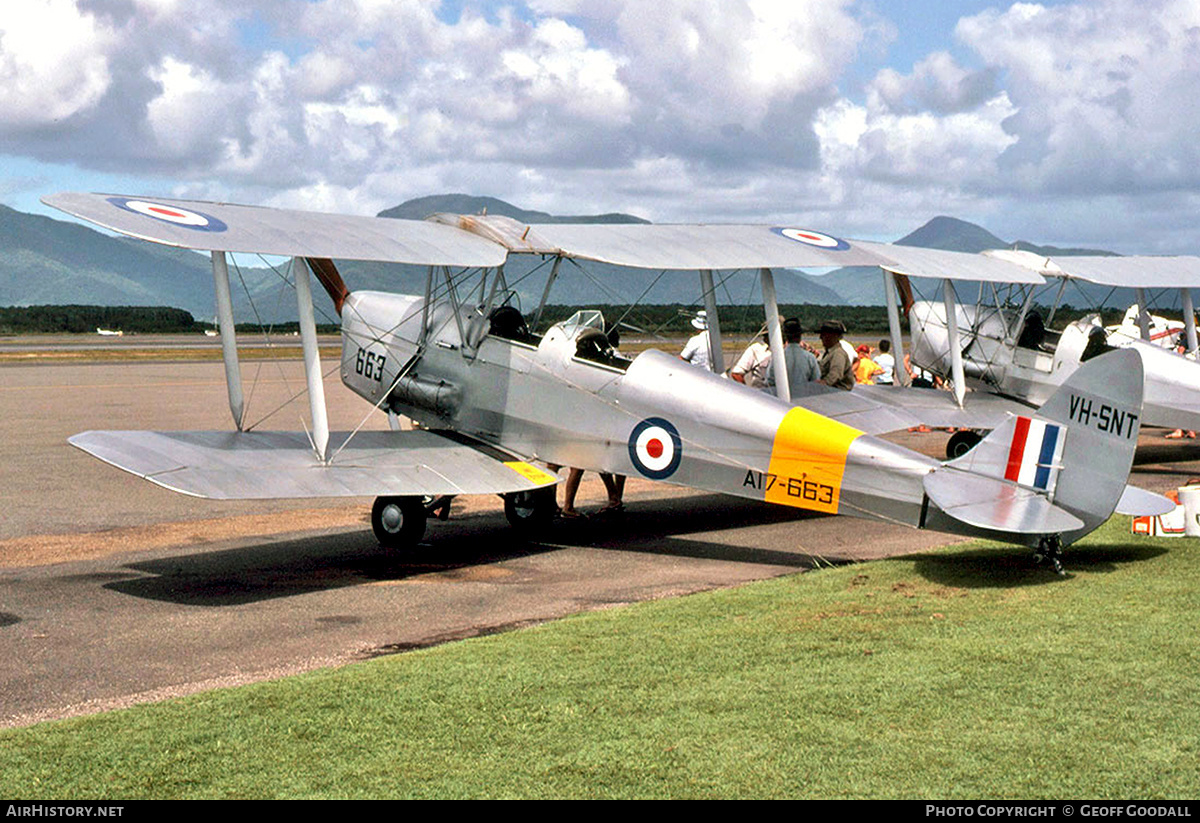 Aircraft Photo of VH-SNT / A17-663 | De Havilland D.H. 82A Tiger Moth | Australia - Air Force | AirHistory.net #203400