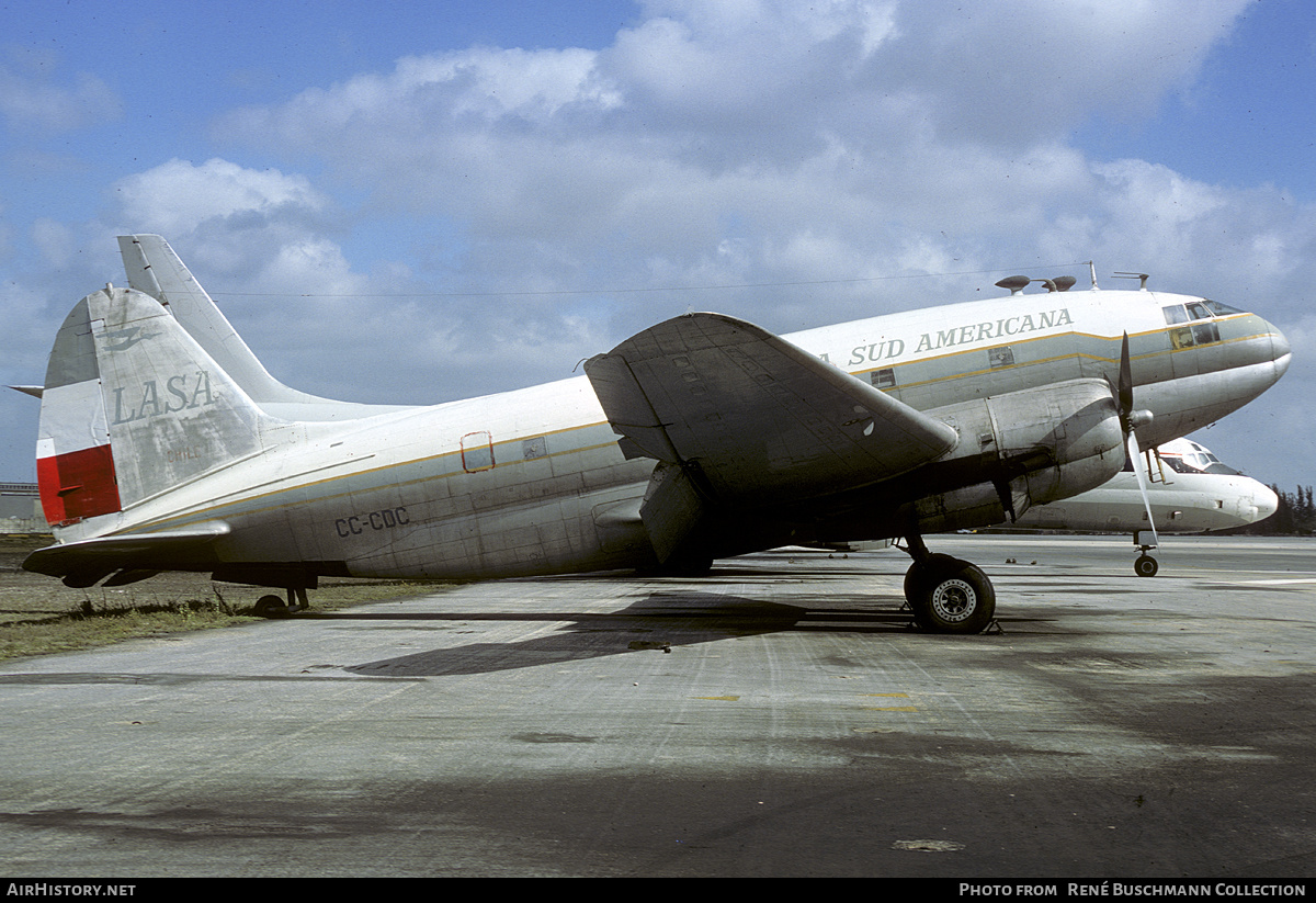 Aircraft Photo of CC-CDC | Curtiss C-46D Commando | Línea Aérea Sud Americana - LASA | AirHistory.net #203445