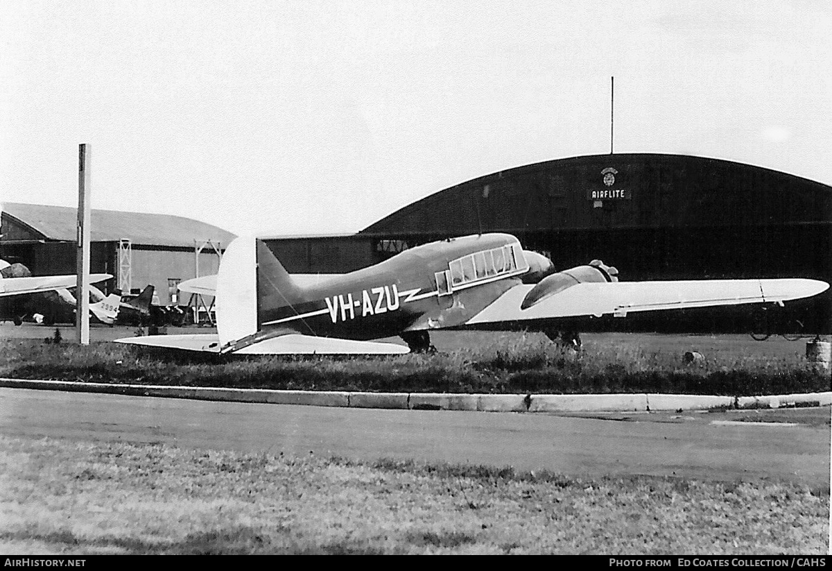 Aircraft Photo of VH-AZU | Avro 652A Anson I | AirHistory.net #203627