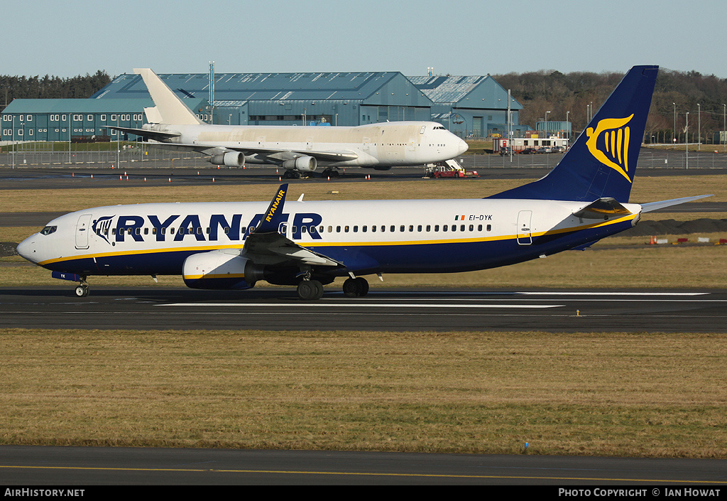 Aircraft Photo of EI-DYK | Boeing 737-8AS | Ryanair | AirHistory.net #203675